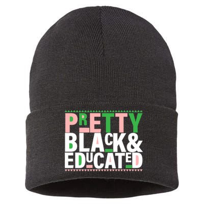 Pretty Black And Educated Sustainable Knit Beanie