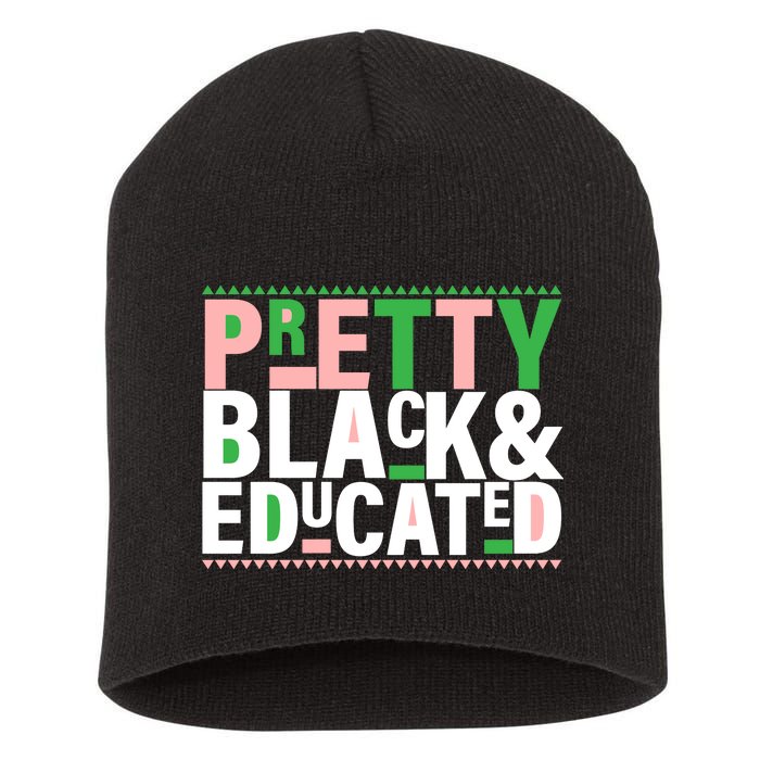 Pretty Black And Educated Short Acrylic Beanie