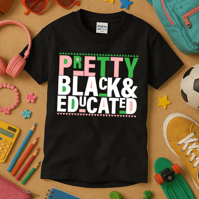 Pretty Black And Educated Kids T-Shirt