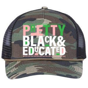 Pretty Black And Educated Retro Rope Trucker Hat Cap