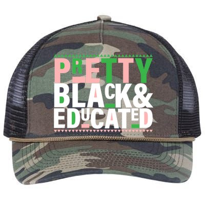 Pretty Black And Educated Retro Rope Trucker Hat Cap