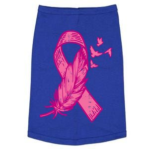 Pink Ribbon Feather Bird Cute Breast Cancer Awareness Gift Meaningful Gift Doggie Tank