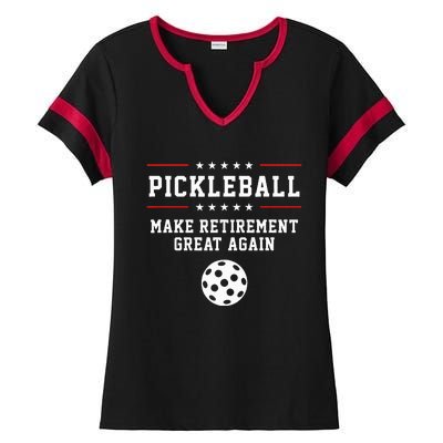 Pickleball Retirement For Dad Grandpa Ladies Halftime Notch Neck Tee