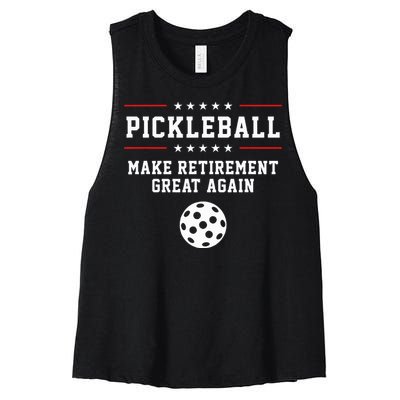 Pickleball Retirement For Dad Grandpa Women's Racerback Cropped Tank