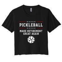 Pickleball Retirement For Dad Grandpa Women's Crop Top Tee