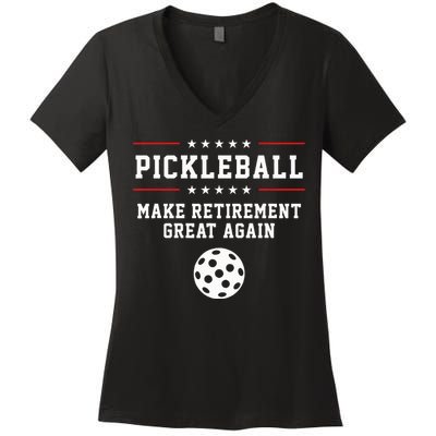 Pickleball Retirement For Dad Grandpa Women's V-Neck T-Shirt