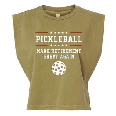 Pickleball Retirement For Dad Grandpa Garment-Dyed Women's Muscle Tee