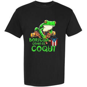 Puerto Rico Frog Puerto Rican Roots Coqui Taino Boricua Gift Garment-Dyed Heavyweight T-Shirt