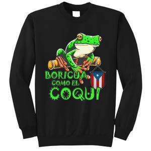 Puerto Rico Frog Puerto Rican Roots Coqui Taino Boricua Gift Sweatshirt