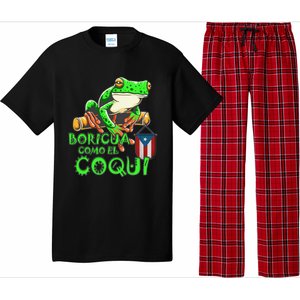 Puerto Rico Frog Puerto Rican Roots Coqui Taino Boricua Gift Pajama Set