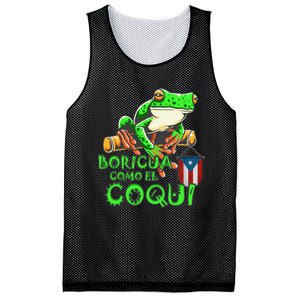 Puerto Rico Frog Puerto Rican Roots Coqui Taino Boricua Gift Mesh Reversible Basketball Jersey Tank