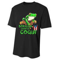 Puerto Rico Frog Puerto Rican Roots Coqui Taino Boricua Gift Performance Sprint T-Shirt