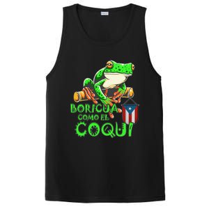 Puerto Rico Frog Puerto Rican Roots Coqui Taino Boricua Gift PosiCharge Competitor Tank