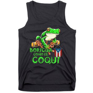 Puerto Rico Frog Puerto Rican Roots Coqui Taino Boricua Gift Tank Top