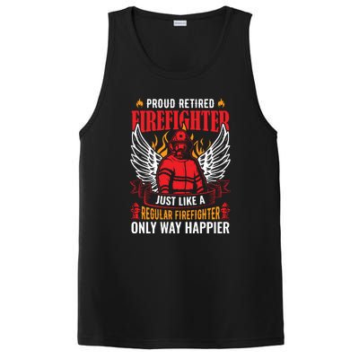 Proud Retired Firefighter Just Like A Regular Firefighter Fathers Day Gift PosiCharge Competitor Tank