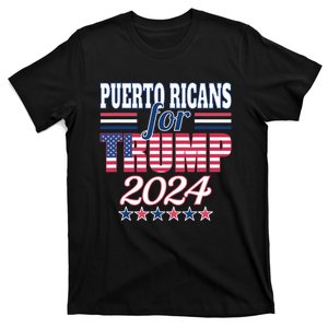 Puerto Ricans For Trump Pro Trump Supporter 2024 Election T-Shirt