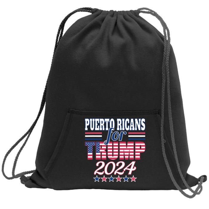 Puerto Ricans For Trump Pro Trump Supporter 2024 Election Sweatshirt Cinch Pack Bag