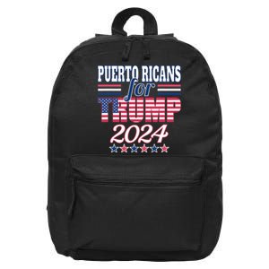 Puerto Ricans For Trump Pro Trump Supporter 2024 Election 16 in Basic Backpack