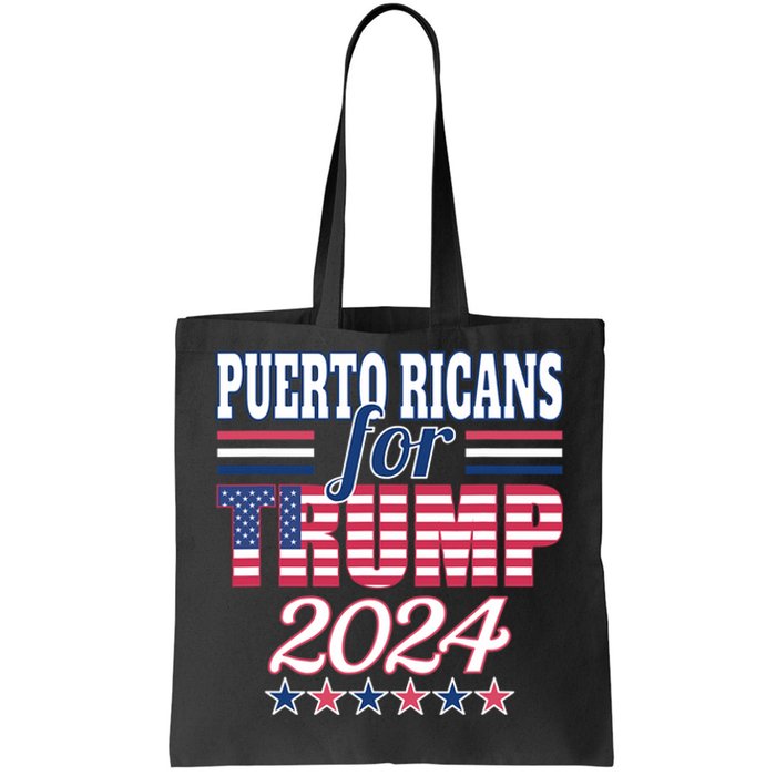 Puerto Ricans For Trump Pro Trump Supporter 2024 Election Tote Bag