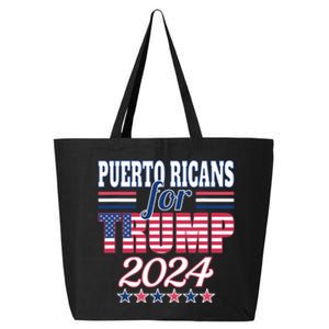 Puerto Ricans For Trump Pro Trump Supporter 2024 Election 25L Jumbo Tote