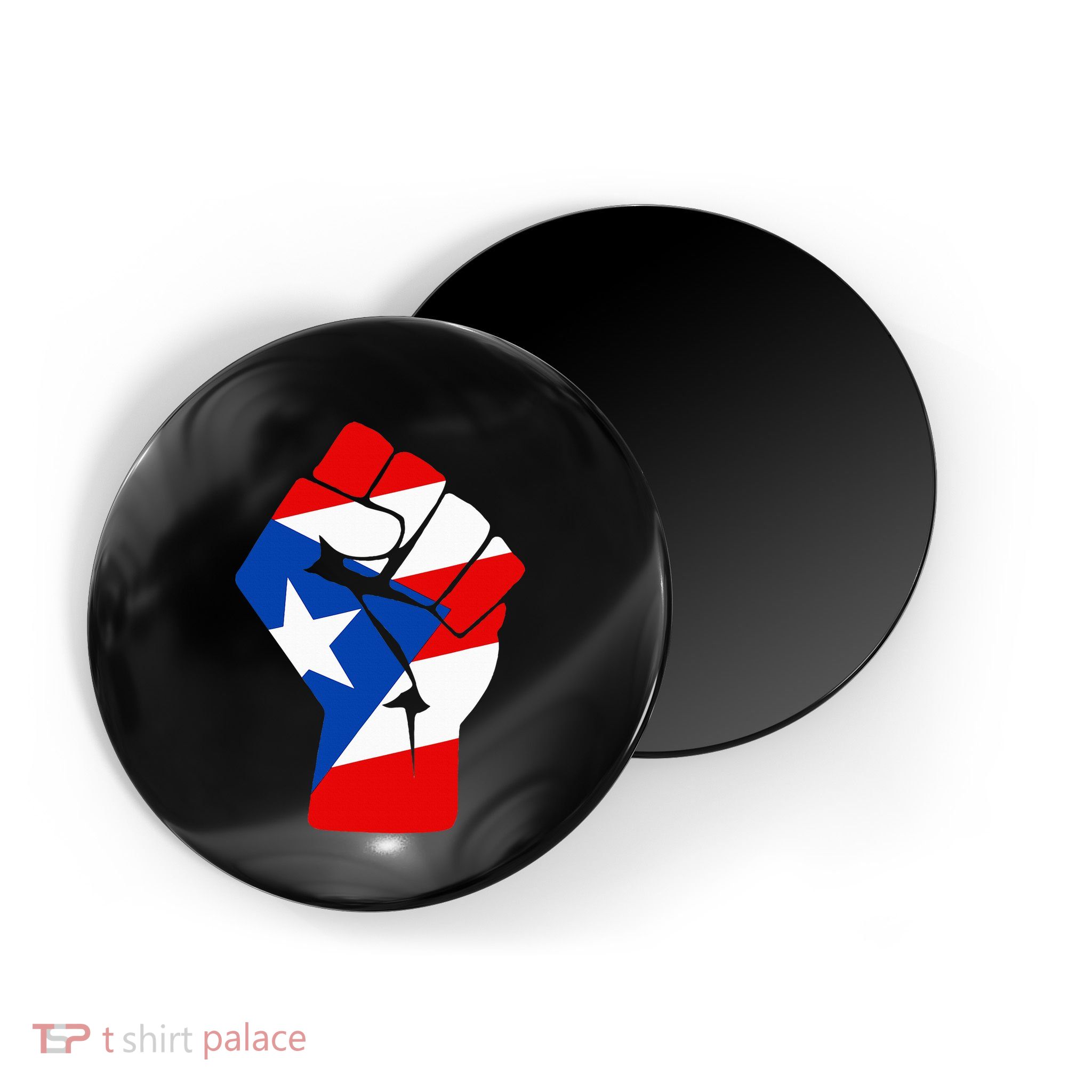 Puerto Rican Flag Raised Fist Of Solidarity Anti Trump Magnet