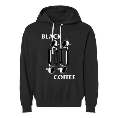 Punk Rock Flag Espresso Black Coffee Lover Garment-Dyed Fleece Hoodie