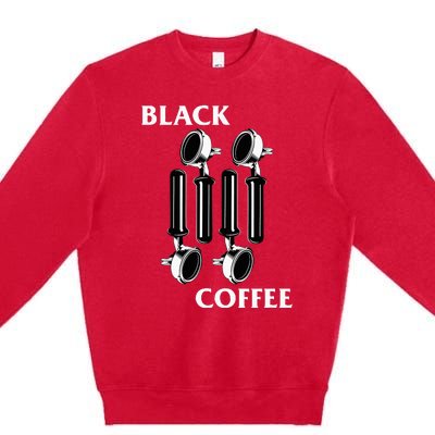 Punk Rock Flag Espresso Black Coffee Lover Premium Crewneck Sweatshirt