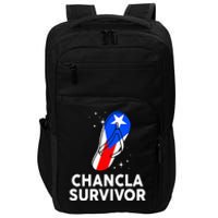 Puerto Rican Flag La Chancla Survivor Rico Hispanic Heritage Impact Tech Backpack