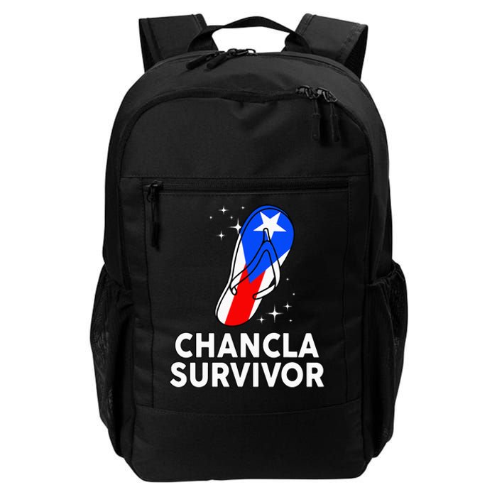 Puerto Rican Flag La Chancla Survivor Rico Hispanic Heritage Daily Commute Backpack