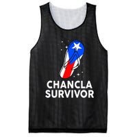 Puerto Rican Flag La Chancla Survivor Rico Hispanic Heritage Mesh Reversible Basketball Jersey Tank