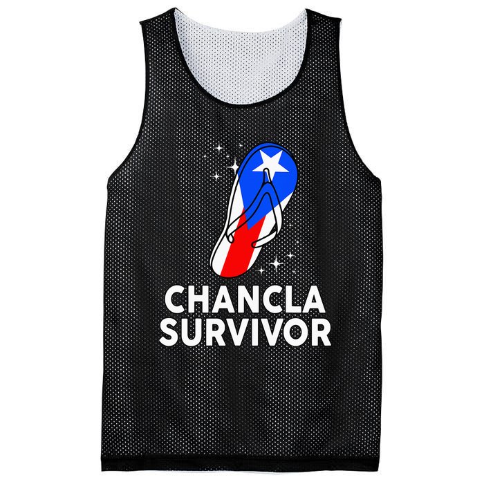 Puerto Rican Flag La Chancla Survivor Rico Hispanic Heritage Mesh Reversible Basketball Jersey Tank