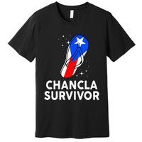 Puerto Rican Flag La Chancla Survivor Rico Hispanic Heritage Premium T-Shirt