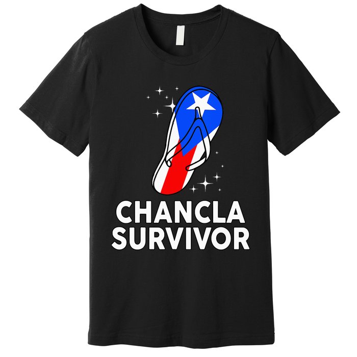 Puerto Rican Flag La Chancla Survivor Rico Hispanic Heritage Premium T-Shirt