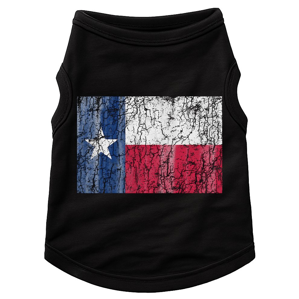 Patriotic Retro Flag Of Texas Doggie Tank