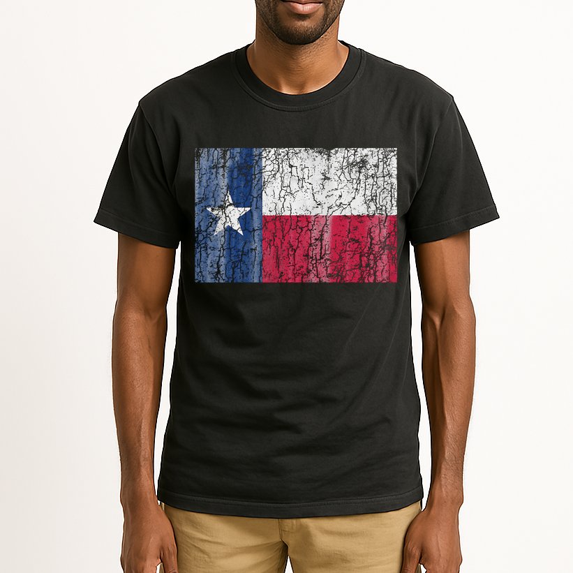 Patriotic Retro Flag Of Texas Tall T-Shirt