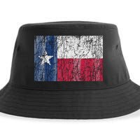 Patriotic Retro Flag Of Texas Sustainable Bucket Hat