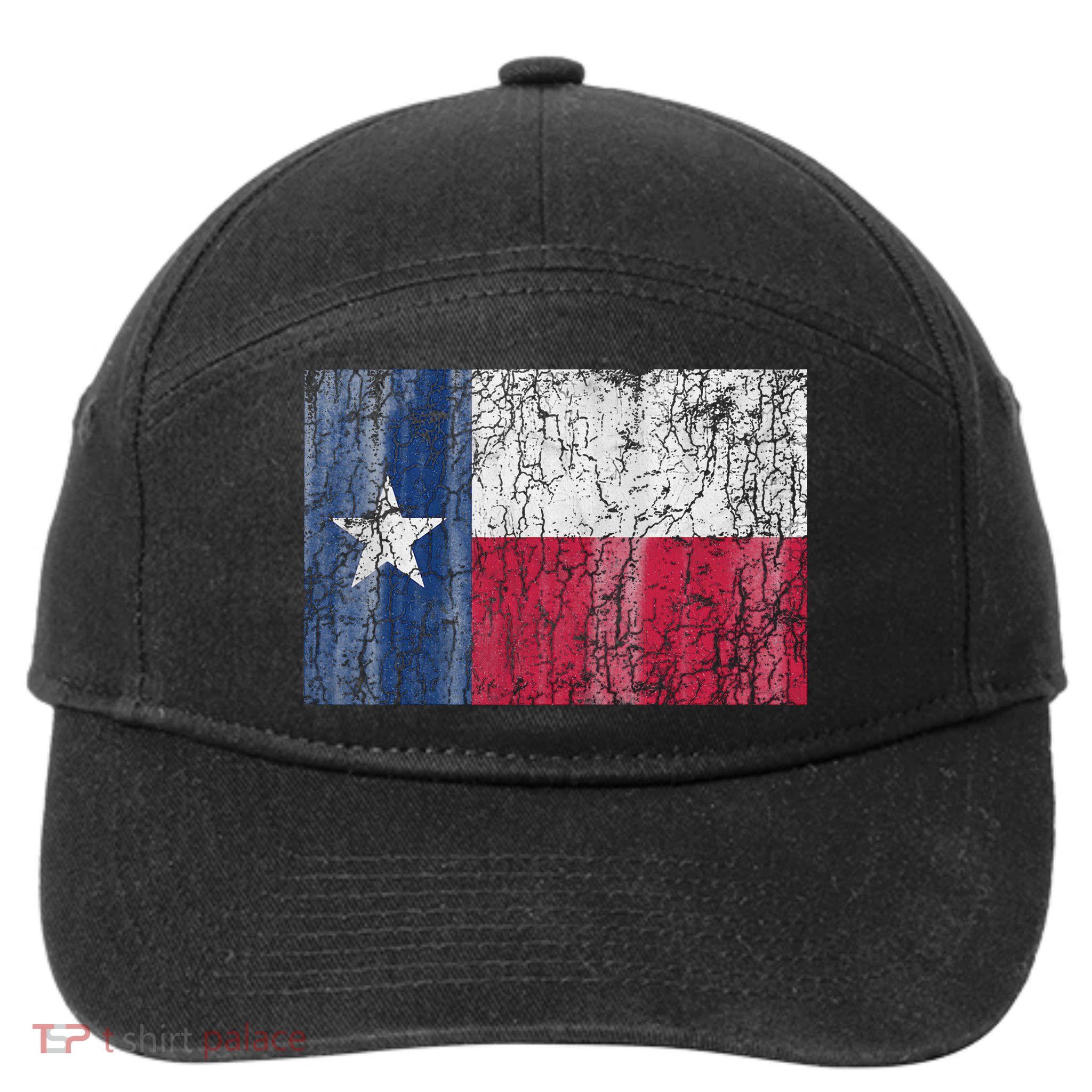 Patriotic Retro Flag Of Texas 7-Panel Snapback Hat