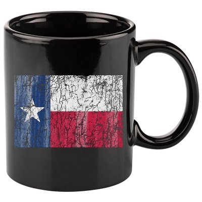 Patriotic Retro Flag Of Texas 11oz C Handle Ceramic Mug