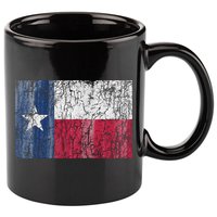 Patriotic Retro Flag Of Texas 11oz C Handle Ceramic Mug