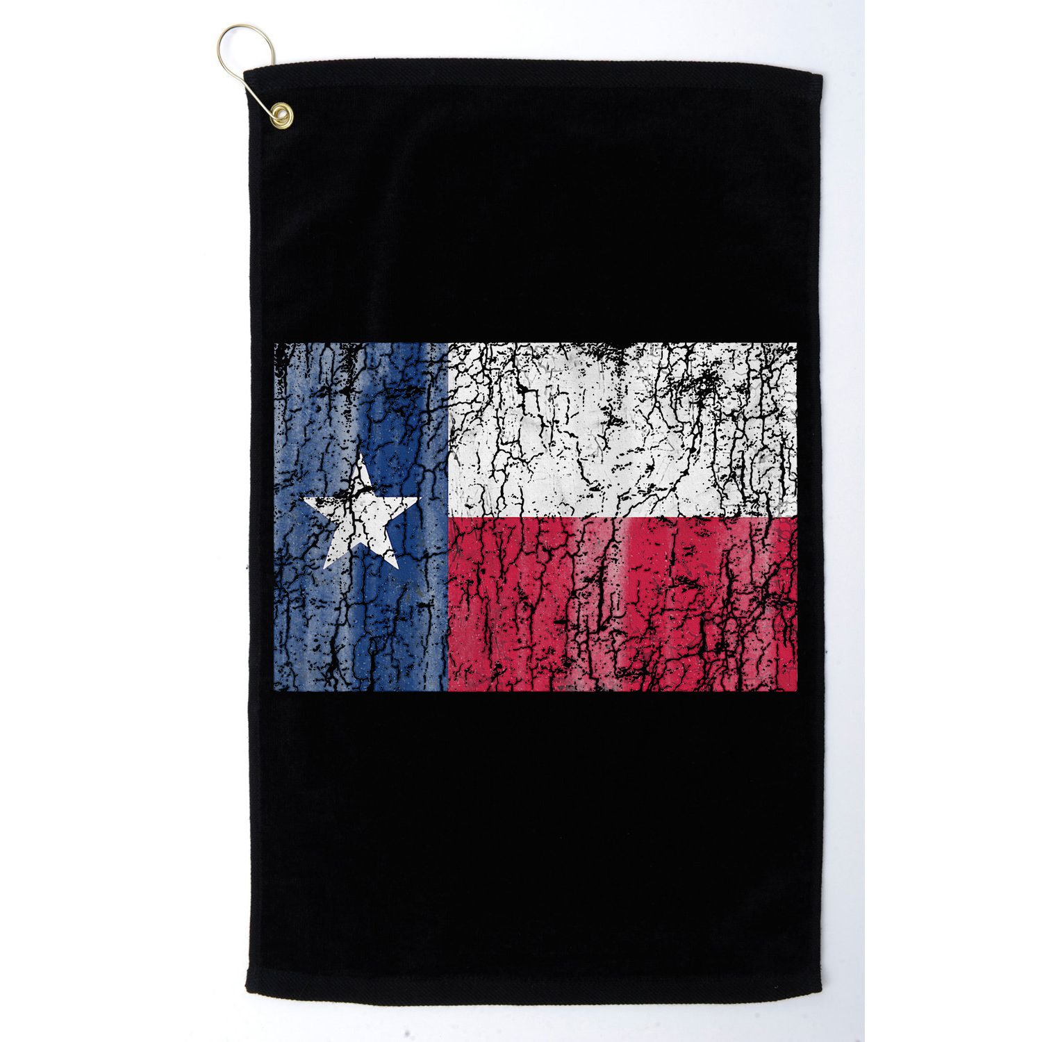 Patriotic Retro Flag Of Texas Golf Towel