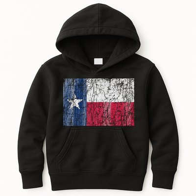 Patriotic Retro Flag Of Texas Kids Hoodie