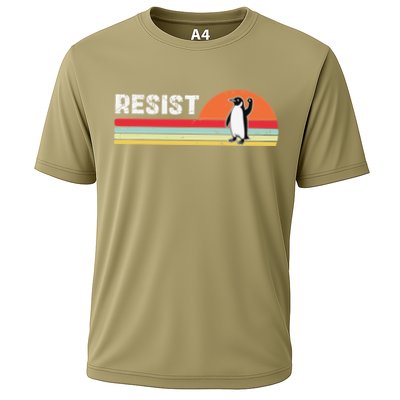 Penguin Resist Funny Penguins Protest Against Tariffs Cooling Performance Crew T-Shirt