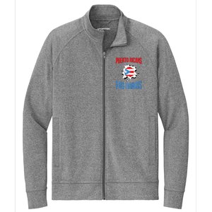 Puerto Ricans For Harris 2024 Puerto Rican Anti Trump Kamala Stretch Full-Zip Cadet Jacket