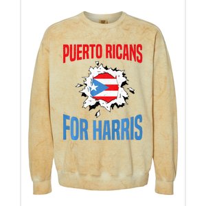 Puerto Ricans For Harris 2024 Puerto Rican Anti Trump Kamala Colorblast Crewneck Sweatshirt