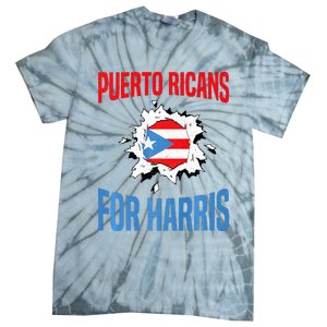 Puerto Ricans For Harris 2024 Puerto Rican Anti Trump Kamala Tie-Dye T-Shirt