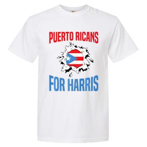 Puerto Ricans For Harris 2024 Puerto Rican Anti Trump Kamala Garment-Dyed Heavyweight T-Shirt