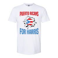 Puerto Ricans For Harris 2024 Puerto Rican Anti Trump Kamala Softstyle CVC T-Shirt