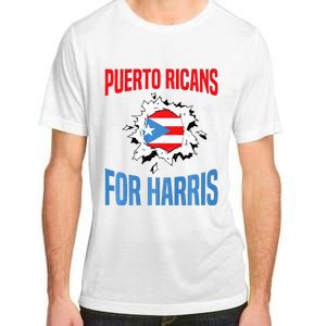 Puerto Ricans For Harris 2024 Puerto Rican Anti Trump Kamala Adult ChromaSoft Performance T-Shirt