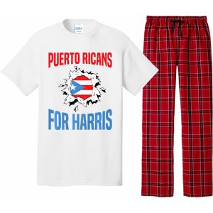 Puerto Ricans For Harris 2024 Puerto Rican Anti Trump Kamala Pajama Set