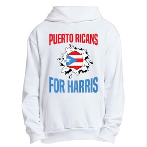 Puerto Ricans For Harris 2024 Puerto Rican Anti Trump Kamala Urban Pullover Hoodie